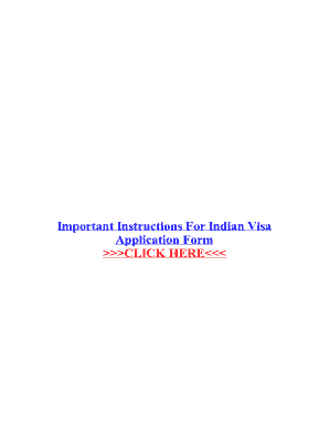 Fillable Online Important Instructions For Indian Visa Application Form ...