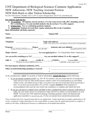 Version 2017 UNT Department of Biological Sciences Common - biology unt