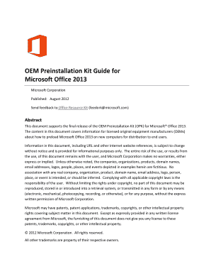 OEM Preinstallation Kit Guide for