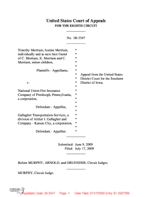 Timothy Merriam; Justine Merriam, - gpo