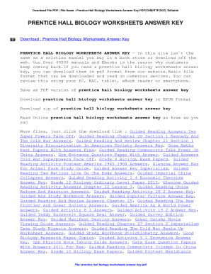 Prentice Hall Inc Worksheet Answers - Fill and Sign Printable Template  Online
