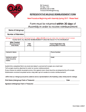 Irs mileage reimbursement form - R6 -IG-Mileage-Reimbursement-Form New IRS Rate 2017.docx - oaregion6