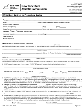 Fillable Online dos ny Promoter: - dos ny Fax Email Print - pdfFiller