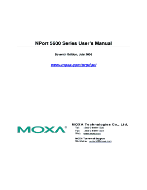 Fillable Online NPort 5600 Series User's Manual Fax Email Print - pdfFiller