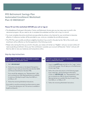 fillable online ppd retirement savings plan automated
