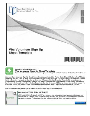 vbs volunteer sign up sheet