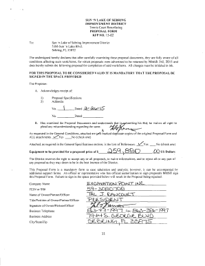 RFP Number 15-02 BID RESPONSE (PDF) - Sun n' Lake ...