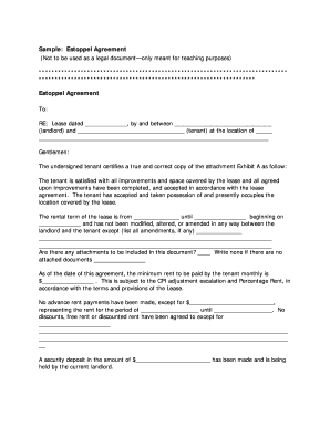 Sample: Estoppel Agreement