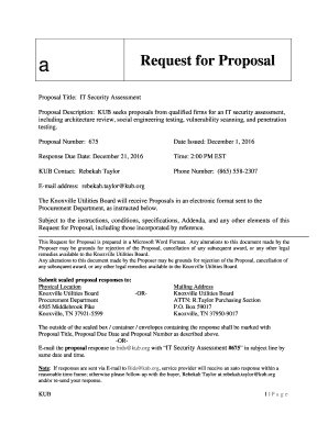 A Request for Proposal - kub.org
