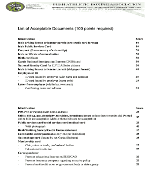 Format of vetting of documents