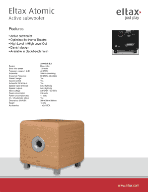 eltax active subwoofer