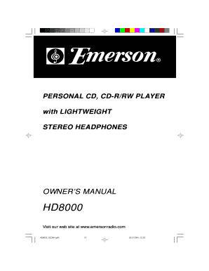 Fillable Online HD8000. Owner's Manual Fax Email Print - pdfFiller