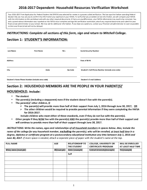 FORMS- 2016-2017 - Dependent- Household Resources Verification Worksheet.docx - mitchell