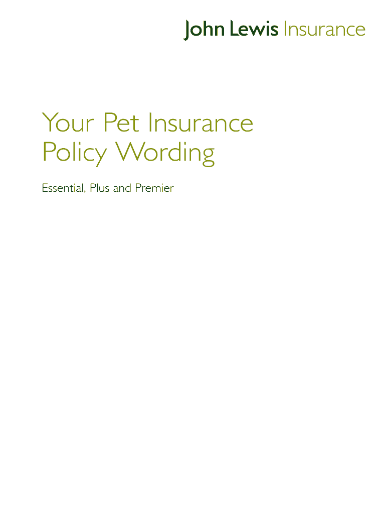Fillable Online Your Pet Insurance Fax Email Print pdfFiller