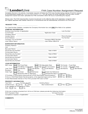 how can i cancel a fha case number assignment