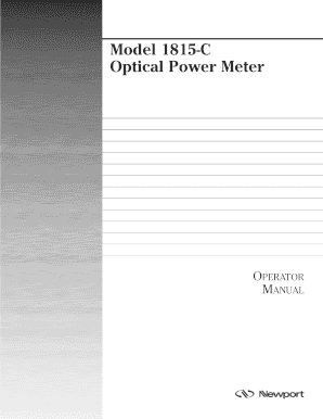 Model 1815-C Optical Power Meter - Newport Corporation