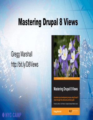 Mastering Drupal 8 Views - NYC CAMP - 2016 nyccamp