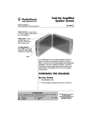 radio shack amplified speaker
