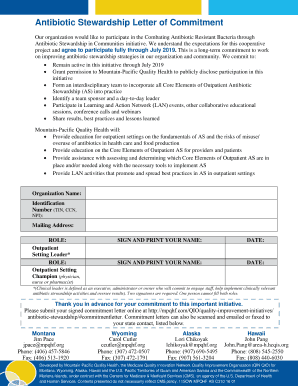 Antibiotic Stewardship Commitment Letter