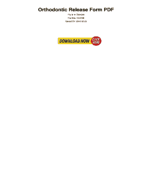Orthodontic Release Form