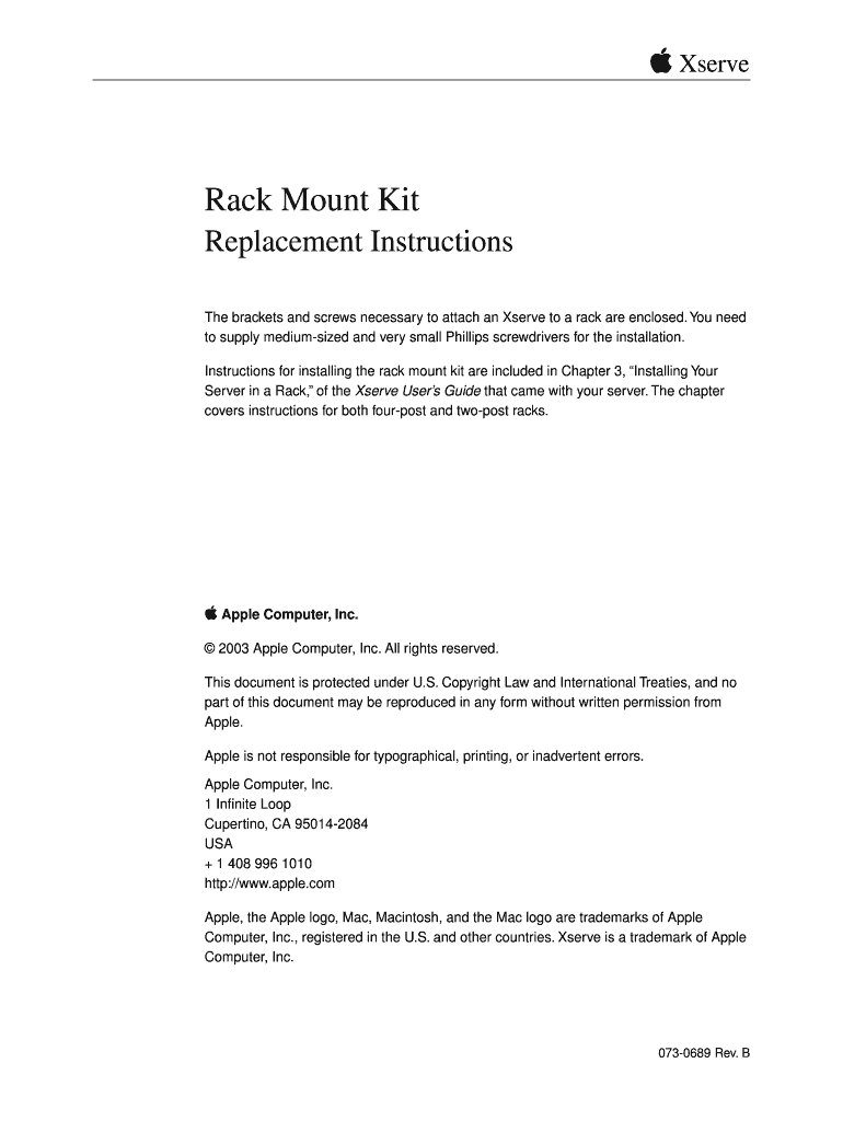 Fillable Online Rack Mount Kit Fax Email Print - pdfFiller