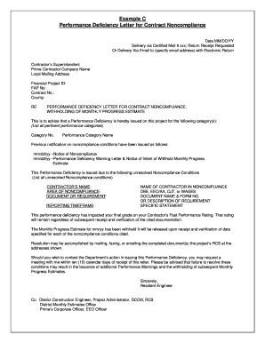 performance contract example