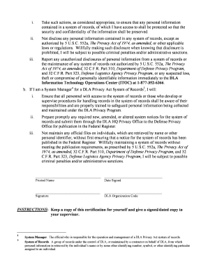 DLA Privacy Safeguards Responsibilities Certificate Federal and Military.docx - dla