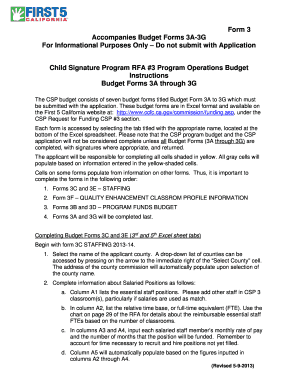 CSP RFA 3 Form 3 Program Operations Budge Instructions-Budget Forms 3A through 3G REV 5 9 13.doc - ccfc ca