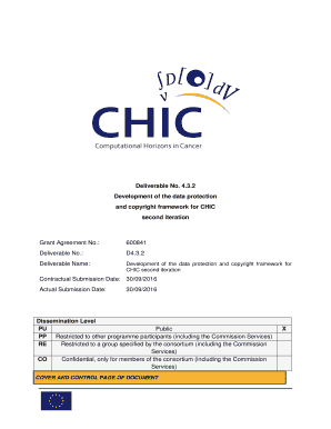 Deliverable No. 4.3.2 Development of the data protection - CHIC - chic-vph