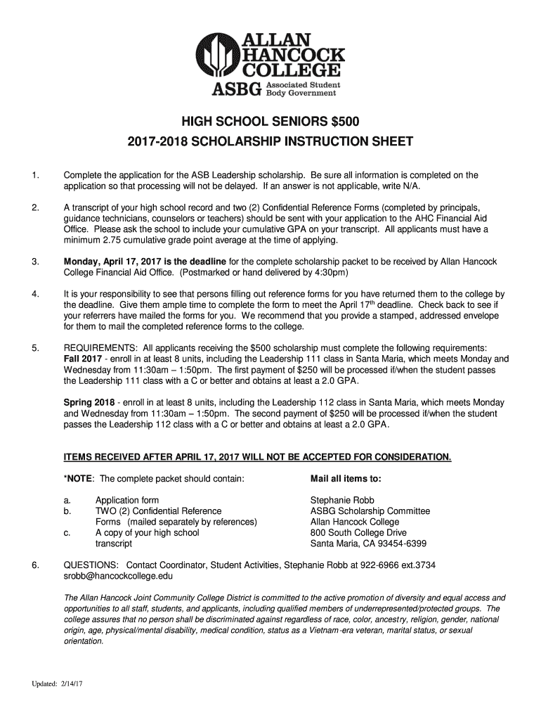 HIGH SCHOOL SENIORS $500 Preview on Page 1