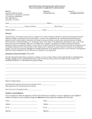 Architectural Review Board Application