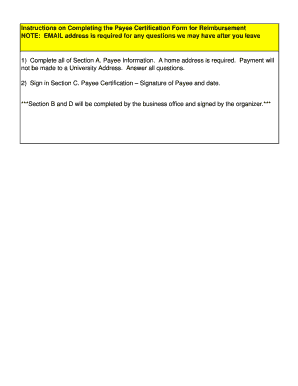 Instructions on Completing the Payee Certification Form - math purdue