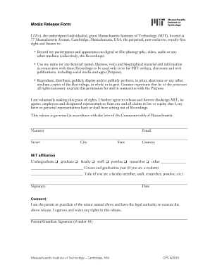 MIT Media Release Form