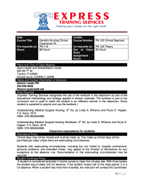Table of Contents - Express Training Services