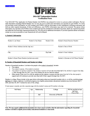 information was reported on the FAFSA must complete and sign this institutional verification document, attach any required documents - upike