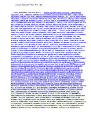 Licence Application Form Rms 1001