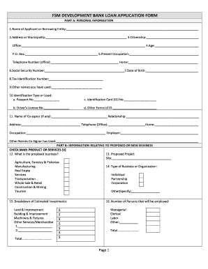 bank of fsm loan application