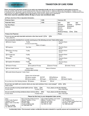 Transition of Care Form - aetnastateaz.com