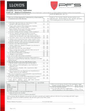 PART II Medical Examination (Covered Individual s answers must be recorded by Medical Examiner with no one else present
