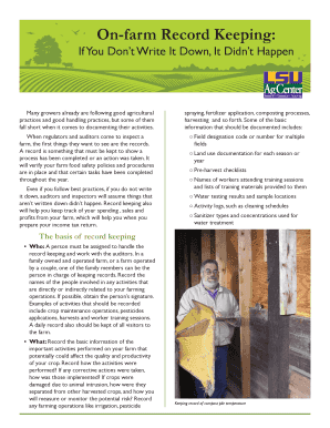 Fillable Online On-farm Record Keeping: Fax Email Print - pdfFiller