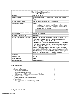 Type/Category - fda
