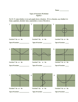 Fillable Online Types of Functions Worksheet Fax Email Print - pdfFiller
