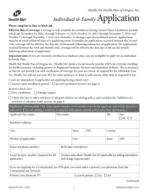 Health Net Health Plan of Oregon, Inc. Individual & Family