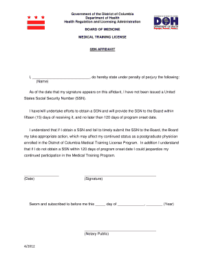 Fillable Online doh dc MEDICAL TRAINING LICENSE - doh dc Fax Email ...
