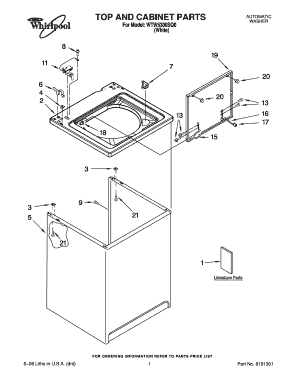 Fillable Online TOP AND CABINET PARTS Fax Email Print - pdfFiller