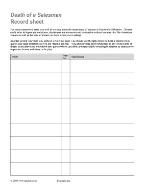 Fillable Online Death of a Salesman Fax Email Print - pdfFiller