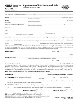 Ontario Condominium Resale Agreement