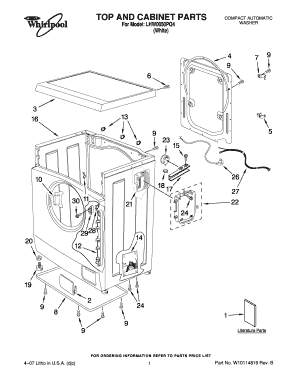Fillable Online TOP AND CABINET PARTS Fax Email Print - pdfFiller