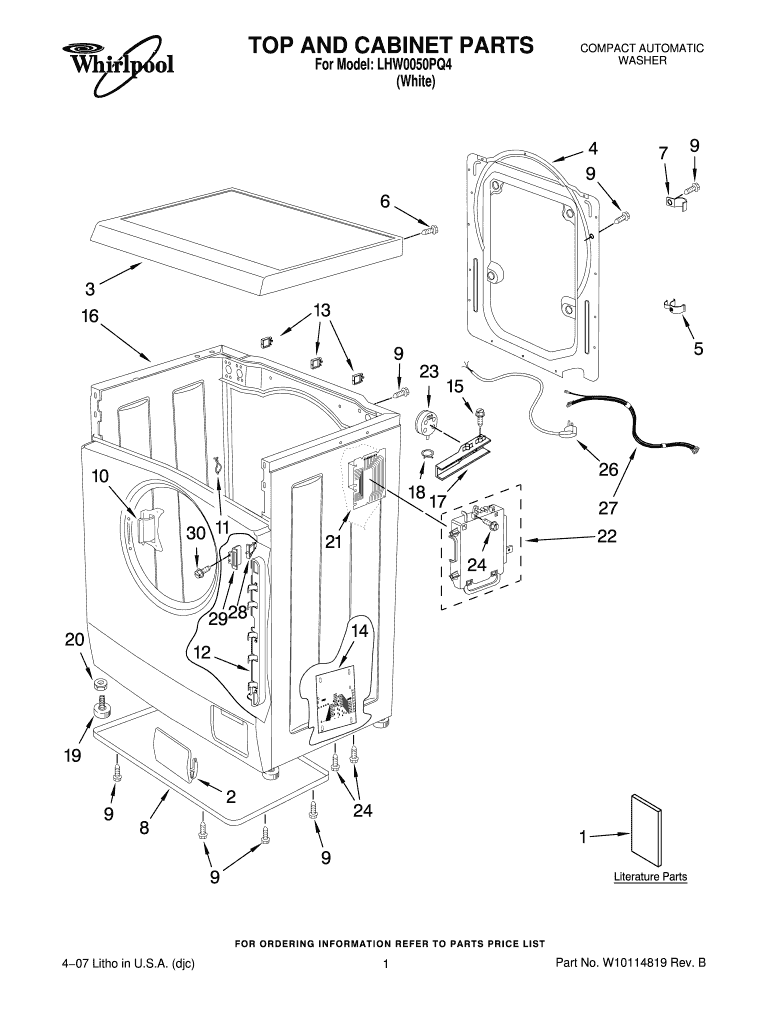Fillable Online TOP AND CABINET PARTS Fax Email Print - pdfFiller
