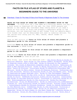 Fillable Online Facts On File Atlas Of Stars And Planets A Beginners ...